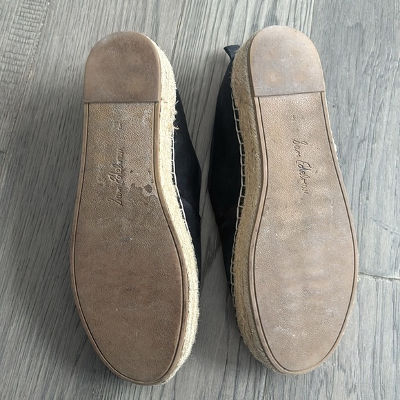 Sam Edelman | Carrin Platform Espadrille Slip on Flats Loafers Suede Black Size8 - Picture 8 of 10